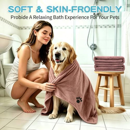 Microfiber Dog Towels 2 Pack, Perfect Shower & Bath Supplies - Image 5