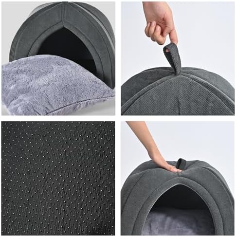 Amazon Basics Cat Cave Bed, 2-in-1 Foldable House - Image 2