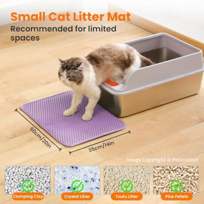Small Cat Litter Mat, Double Layer Honeycomb Litter Box Mat - Image 2
