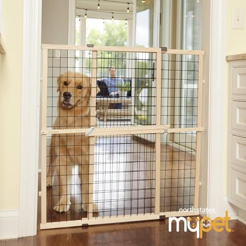 MYPET Wire Mesh Dog Gate: 29.5"-40" Wide, Pressure Mounted - Image 7
