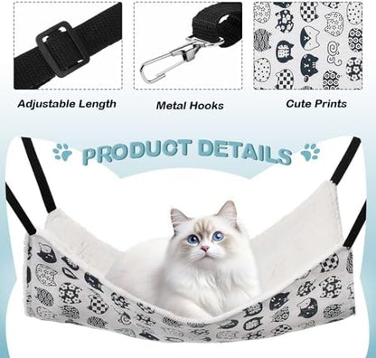 4 Pcs Cat Hammock for Cage Reversible Hanging Pet Bed - Image 3