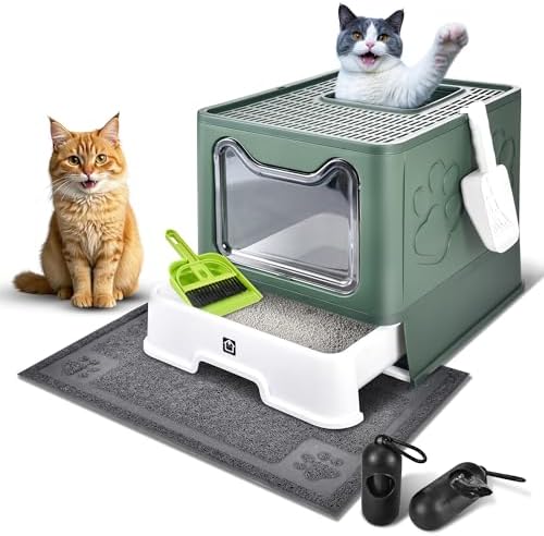 Covered Cat Litter Box, Extra Large Drawer Design by HOMAGICO