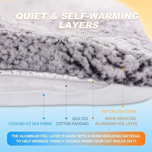 Self Warming Cat Bed, Reversible Cooling Mat - Image 5
