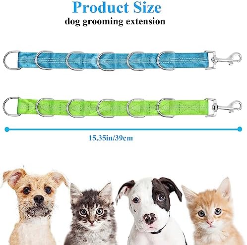 2 Pack Dog Grooming Extension Strap, 6 D-Rings - Image 2