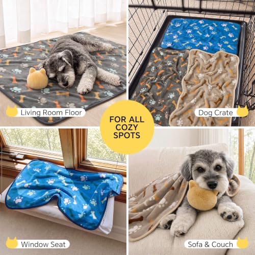 Luciphia 3 Pack Cute Dog Blankets Soft Fleece - Image 5