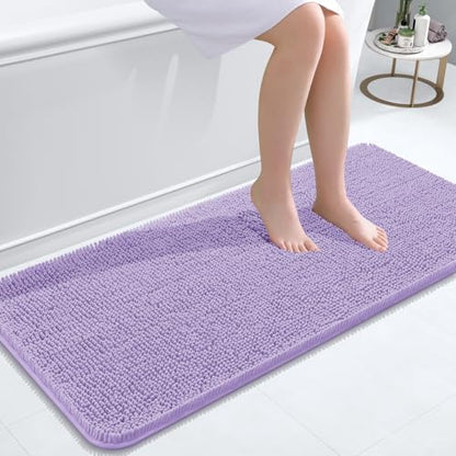 OLANLY Bathroom Runner Rugs 47x20, Extra Soft Absorbent Chenille Bath Rugs by OLANLY