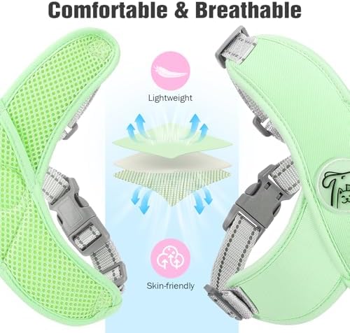 Pawaboo Small Dog Harness and Leash Set, Puppy Harness X-Frame Adjustable - Image 5