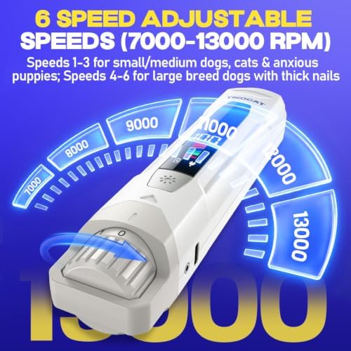 Whisper-Quiet Dog Nail Grinder Kit 50%More Powerful - Image 3