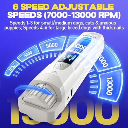 Whisper-Quiet Dog Nail Grinder Kit 50%More Powerful - Image 3