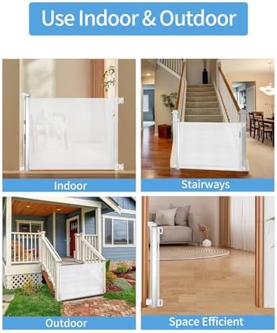 2-Pack 33"H Retractable Baby & Dog Gates, Fits up to 55"W, Hardware Mounted - Image 5