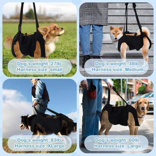 Shinylin Dog Carry Sling Emergency Backpack Dog Lift Harness - Image 3