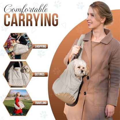 Plush Dog Purse Carrier for Small Dogs, Soft Tote - Image 3