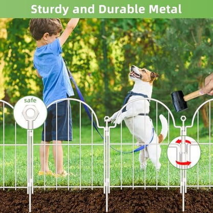 30 Pack White Decorative Garden Fence, 17in x 32ft, - Image 4