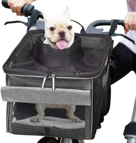 Pet Carrier Bicycle Basket Bag Pet Carrier/Booster Backpack by BARKBAY