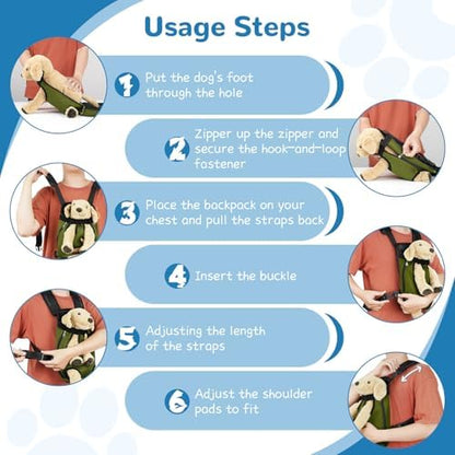 YUDODO Pet Dog Carrier Backpack Adjustable Front Carrier - Image 3