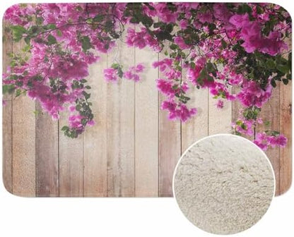 Pink Bougainvillea Flower Bath Mat by Unknown