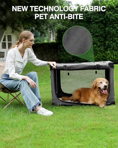 33 x 25 x 25 Inch Collapsible Soft Dog Crate - Image 6