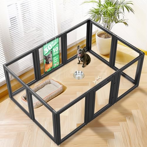 FXW AuraSpace Clear Acrylic Indoor Dog Playpen, 10 Panels by FXW