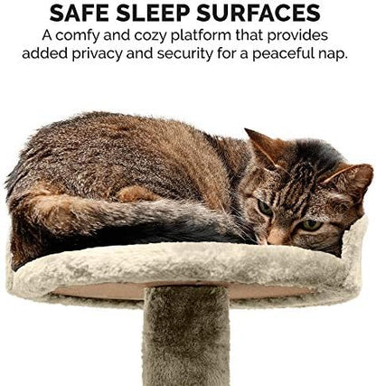 Furhaven 49.5" Tall Cat Tree for Indoor Cats, Ft. Sisal Scratching Posts - Image 6
