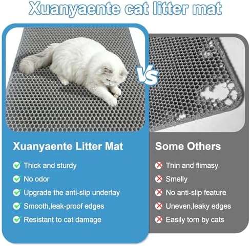 Honeycomb Cat Litter Mat, Double Layer, 23.4"x14.7" - Image 4