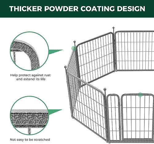 FXW Aster Dog Playpen Designed for Yard, 8 Panels - Image 4