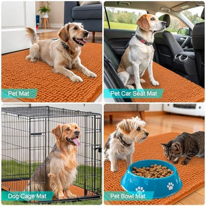 OLANLY Dog Door Mat for Muddy Paws 47x17, Super Absorbent Chenille Mud Mat - Image 7