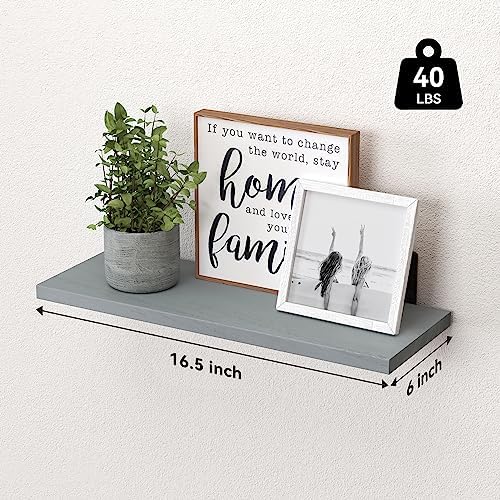 WOPITUES Floating Shelves Set of 6 - Image 3