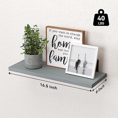 WOPITUES Floating Shelves Set of 6 - Image 3