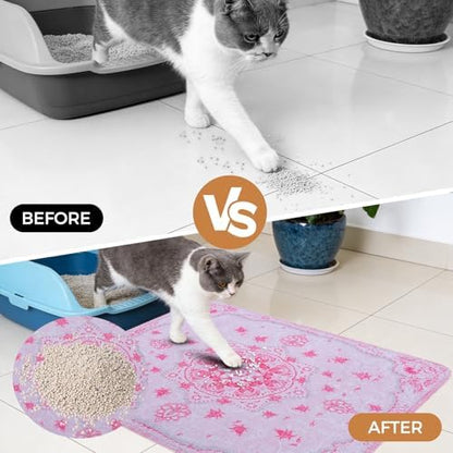 Homimp Cat Litter Mat 2 Pack, Litter Trapping Mat Contains Mess from Box - Image 5