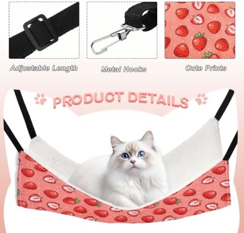 4 Pcs Cat Hammock for Cage Reversible Hanging Pet Bed - Image 3