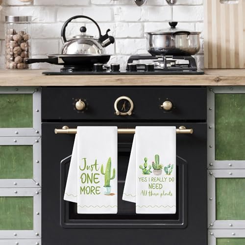 Cactus Potted Kitchen Hand Towels - Image 4