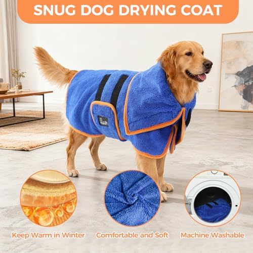 Mihachi Dog Bathrobe Towel Wrap Fast Drying - Image 5