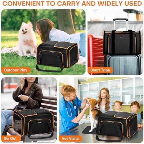 Pet Carrier, Large Soft Sided Expandable Travel Carrier - Image 3
