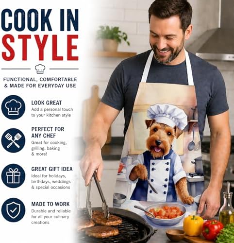 Caroline's Treasures Welsh Terrier The Chef Apron Cooking Kitchen Server Baking - Image 2