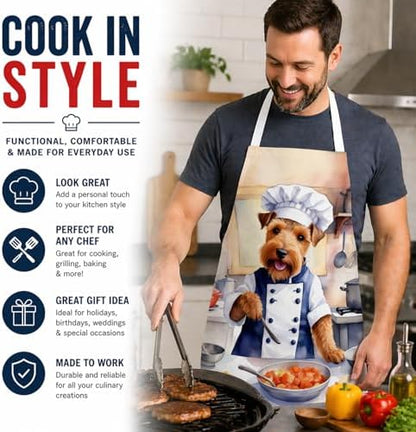 Caroline's Treasures Welsh Terrier The Chef Apron Cooking Kitchen Server Baking - Image 2