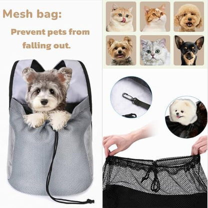 Dog Front Carrier Backpack, Ventilated Mesh Puppy Back Pack - Image 4
