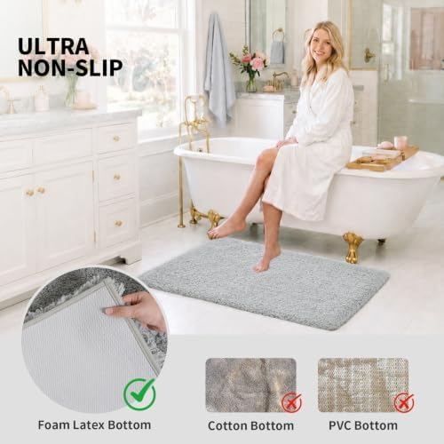 ILANGO Bathroom Rugs 24" × 17", Extra Soft Absorbent Microfiber Bath Rugs - Image 6
