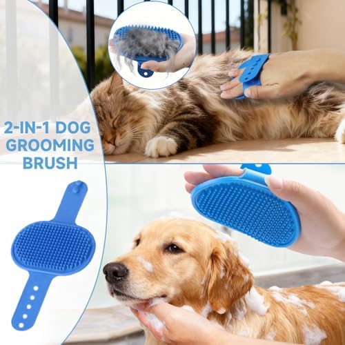 3PCS Dog Bath Supplies, Dog Bath Brush | Dog Washing Gloves | Dog Towel 40'' X - Image 6