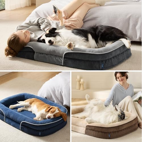 Bedsure XL 360°Oval Bolster Orthopedic Dog Beds Large Sized Dog - Image 5