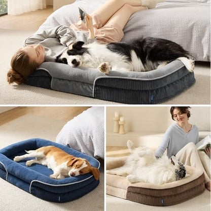 Bedsure 360°Oval Bolster Orthopedic Dog Bed Medium Size Dog - Image 5