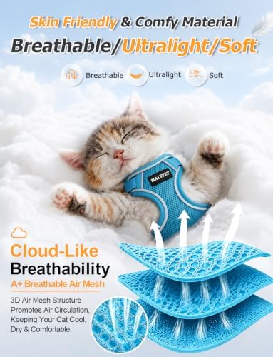 Cat Harness and Leash Set, Escape Proof Kitten Harness, Night Blue - Image 5