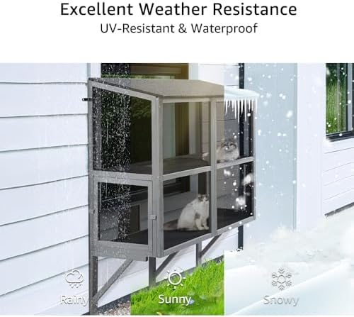 beeNbkks Bug Proof Window Catio, Expandable Outdoor Cat Enclosure - Image 5