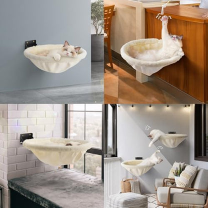 JUNSPOW Cat Hammock Wall Mounted, Foldable & Stable Cat Beds- Breathable Cats - Image 6