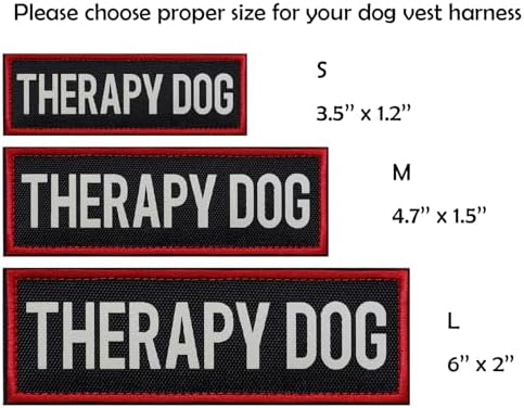 2 Pcs Reflective Therapy Dog Patch Set - Image 4