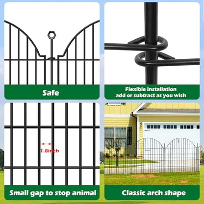 5 Panels No Dig Decorative Garden Fence - Image 6