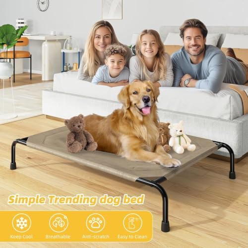 Simple Trending Raised Dog Bed for Large Dogs, Waterproof XL Dog Cot - Image 2