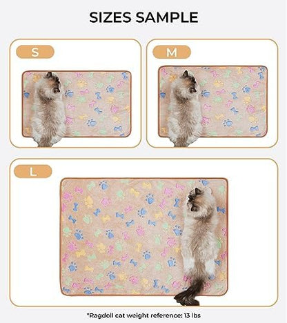 1 Pack 3 Blankets Super Soft Fluffy Cute Bone Pattern Pet Blanket Flannel Throw - Image 3