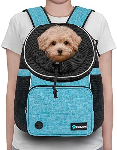 PetAmi Front Carrier Backpack for Dogs and Cats, Adjustable Ventilated Pet - Image 2
