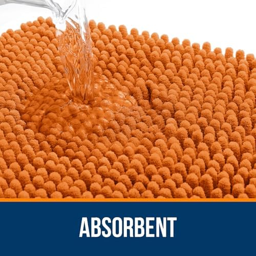 OLANLY Bathroom Runner Rugs 44x24, Extra Soft Absorbent Chenille Bath Rugs - Image 4
