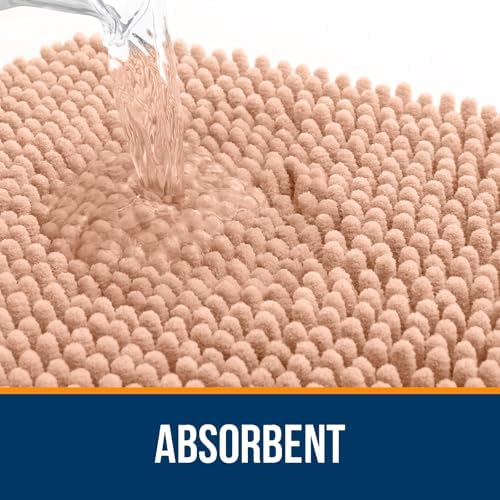 OLANLY Bathroom Runner Rugs 47x17, Extra Soft Absorbent Chenille Bath Rugs - Image 4
